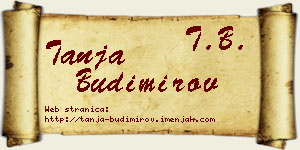 Tanja Budimirov vizit kartica